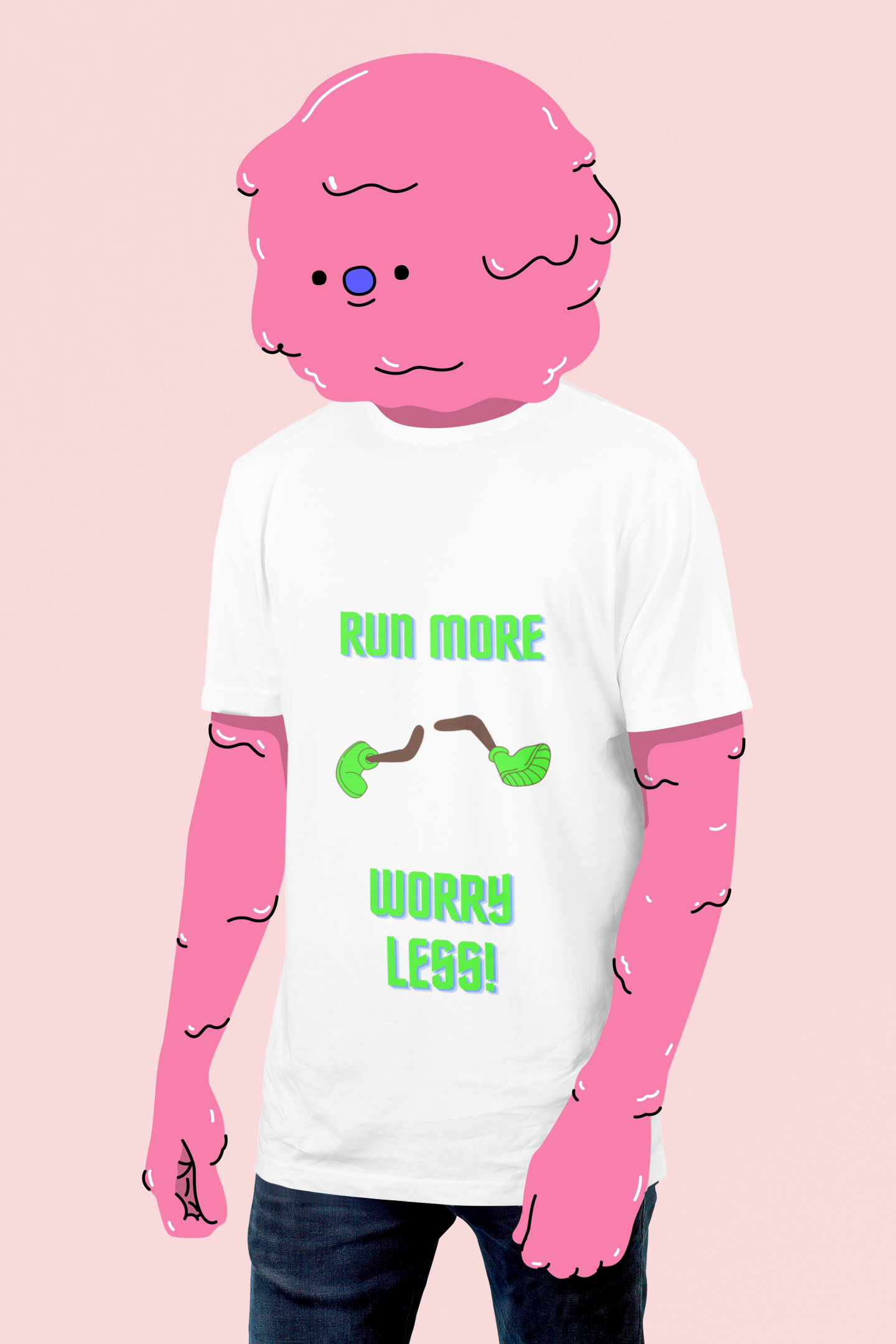 Worry Less Run More Stretch T-shirt